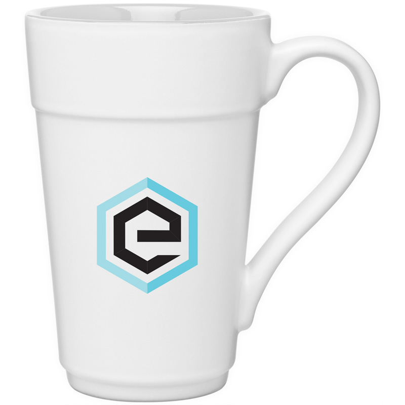 16 oz stride mug - matte white